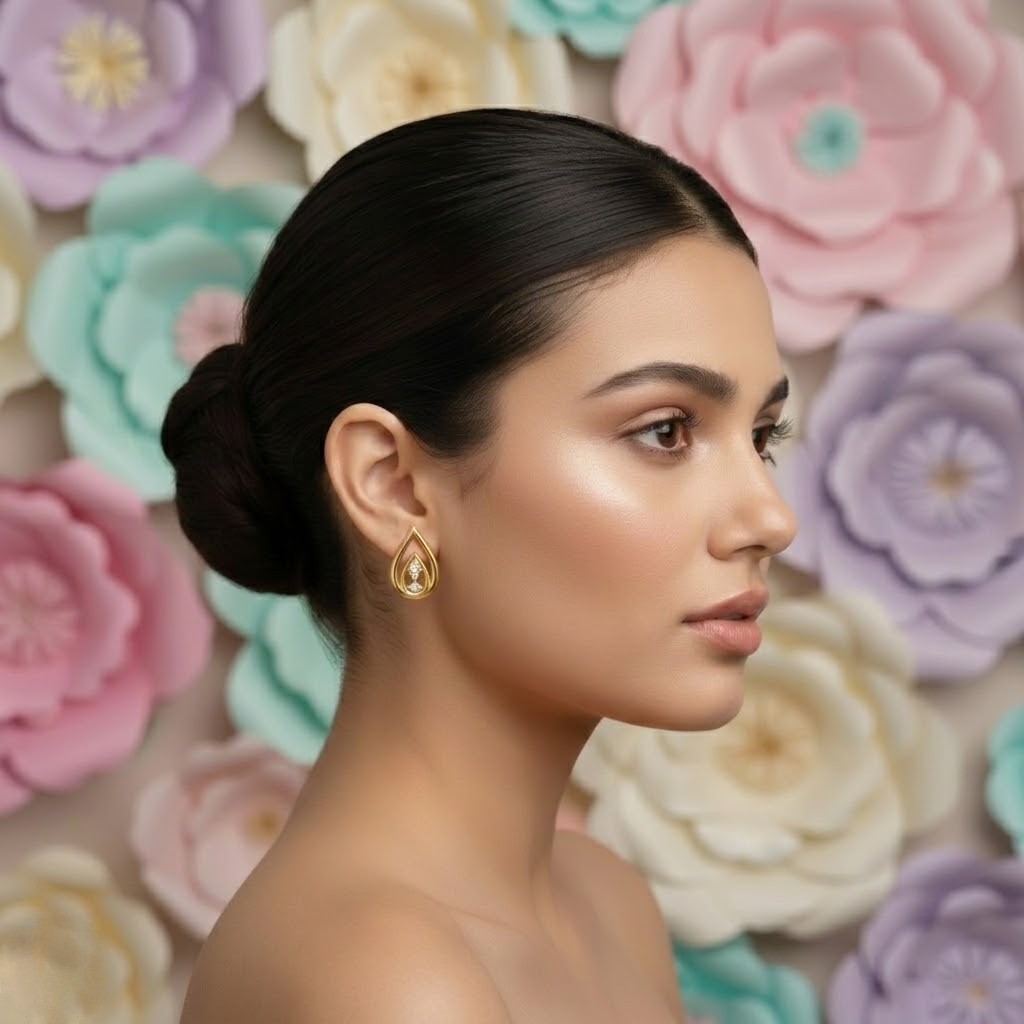 Classic Double Drop Diamond Earring