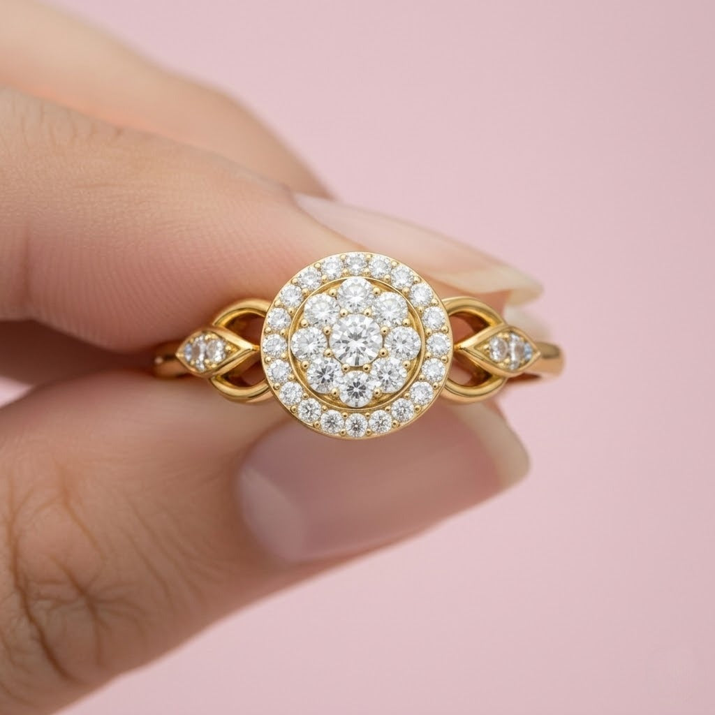 Ornate Cluster Medallion Ring