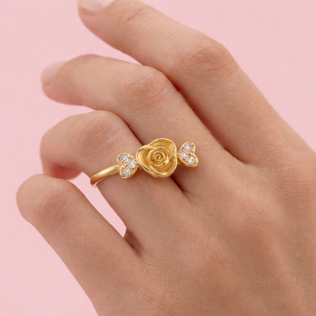 Rose Heart Bloom Ring