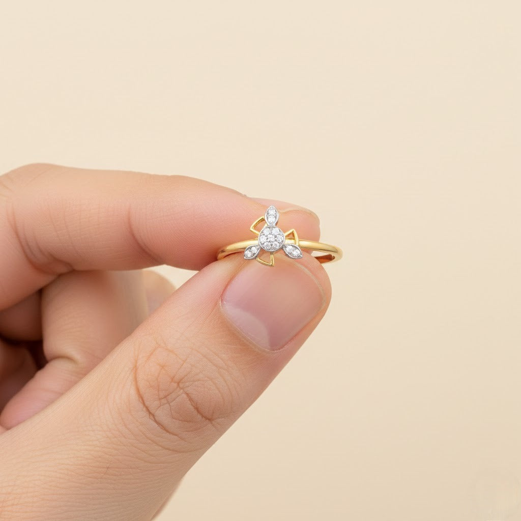 Petal Glow Gold Ring