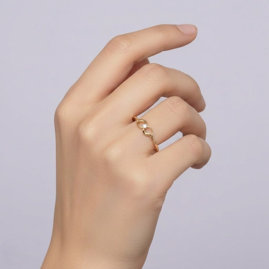 Infinity Twist Gold Ring
