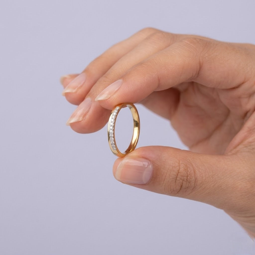 Classic Channel Set Diamond Gold ring