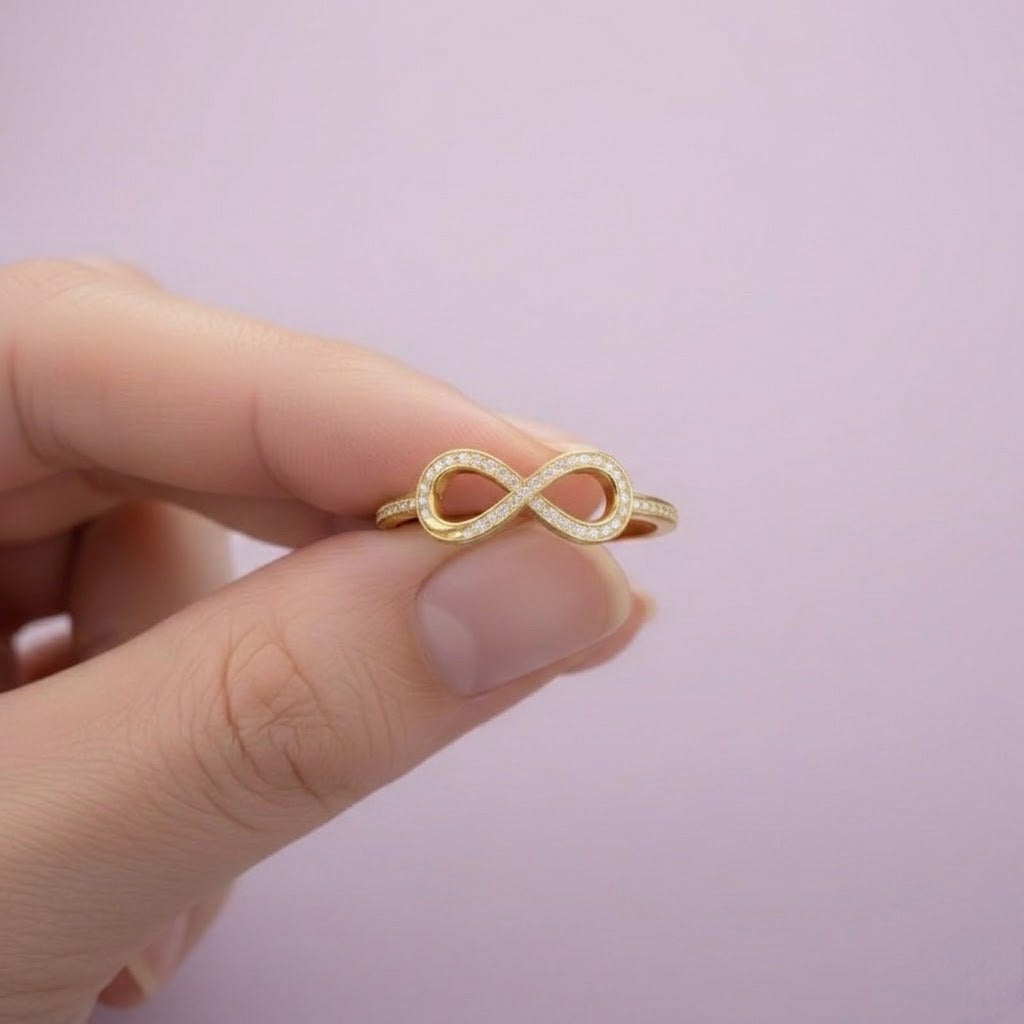 Infinity Curve Diamond Ring