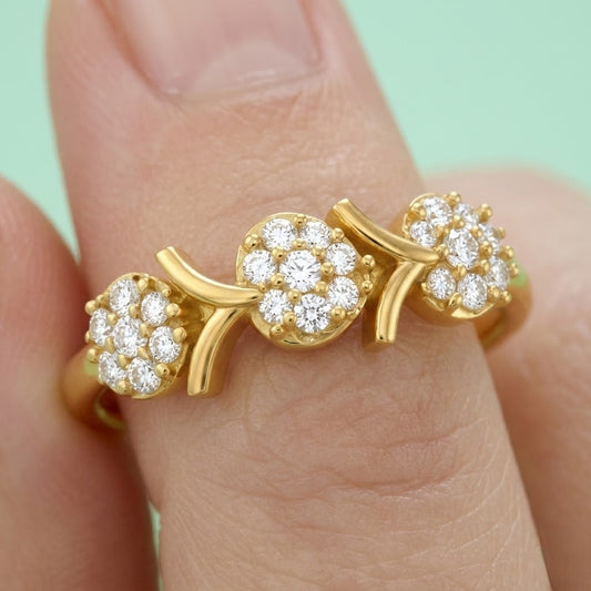 Floral Trio Design Ring