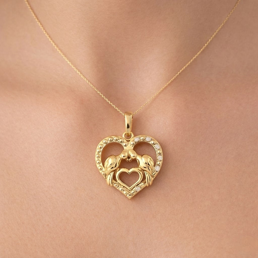 Love Birds Diamond Pendant