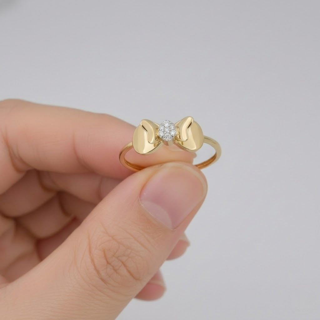 Elegant Twin Oval Center Sparkle Diamond Gold Ring