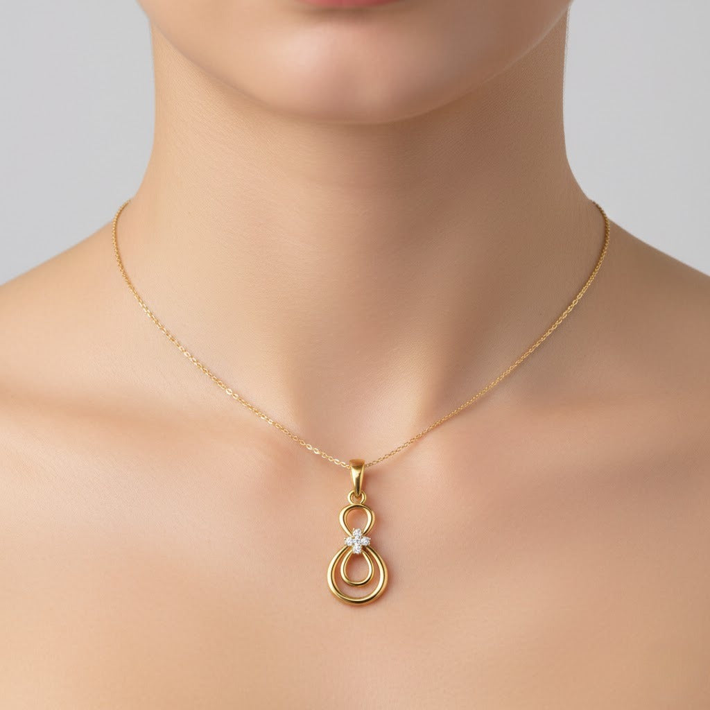 Infinite Bloom Diamond Gold Pendant