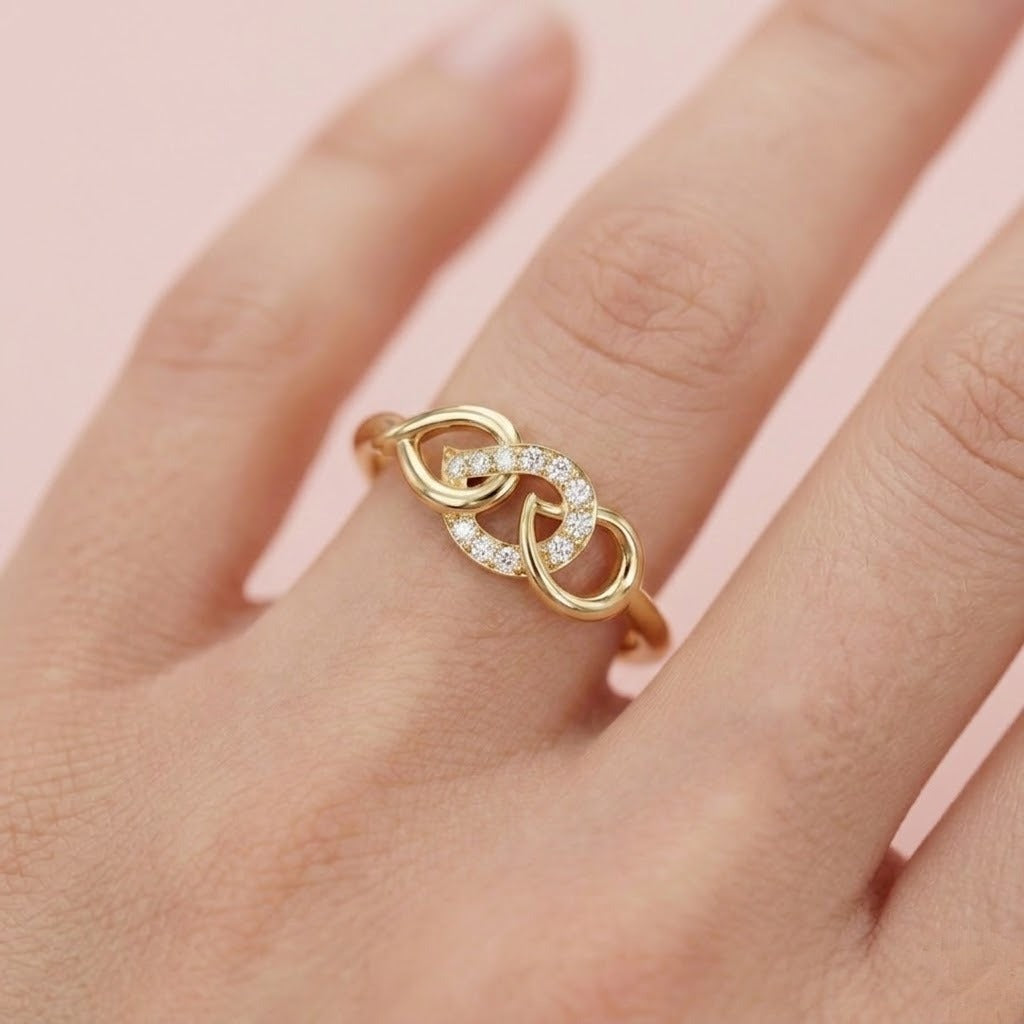 Infinity Knot Sparkle Ring