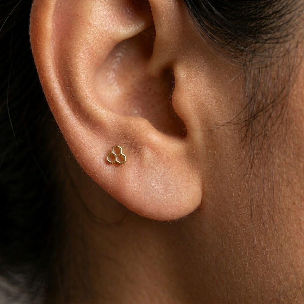 9K Gold Candy Ice Cream Second Stud Earrings
