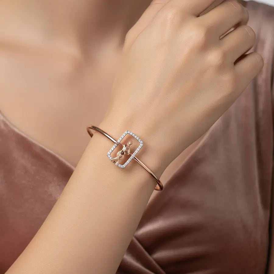 Elegant Bharatanatyam Dance Gold Bangle