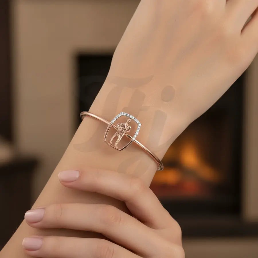 Father's Warm Embrace Gold Bangle