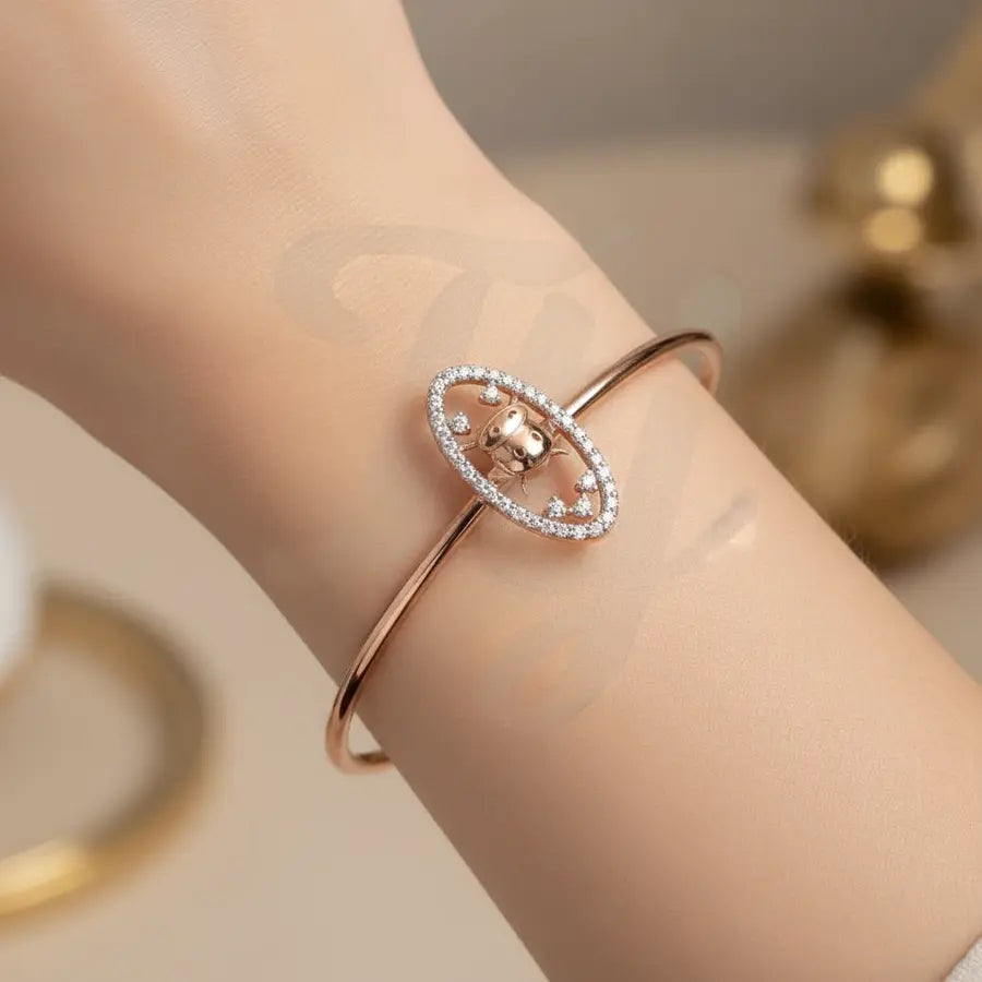 Divine Cow Blessing Gold Bangle