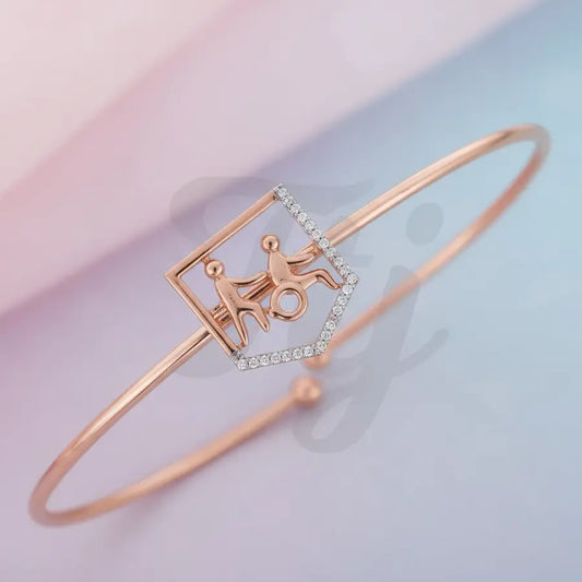 Helping Hand Wheelchair Gold Bangle