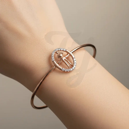 Brave Hearted Gold Bangle