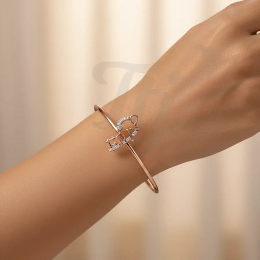 Musical Harmony Symbols Gold Bangle