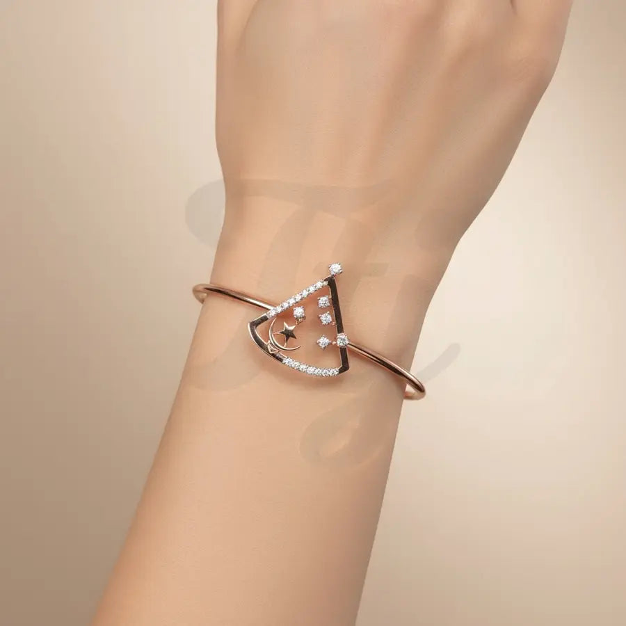 Sparkling Stars Stones Gold Bangle