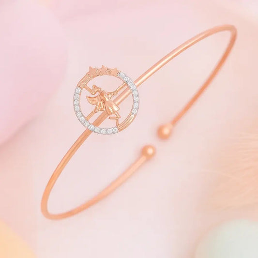 Mystical Winged Angel Gold Bangle