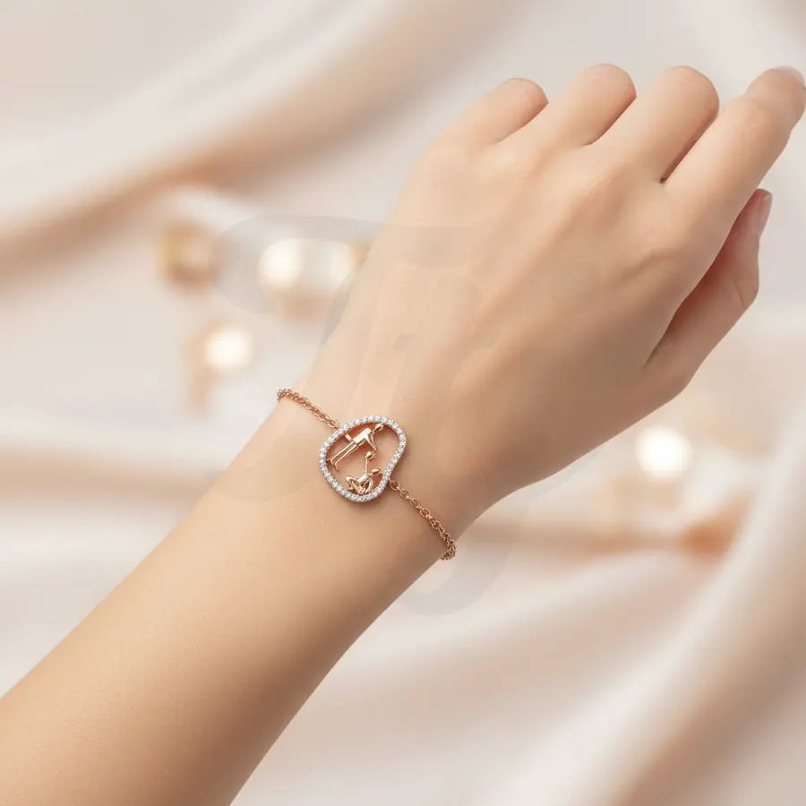Lunch Share Gesture Gold Bracelet
