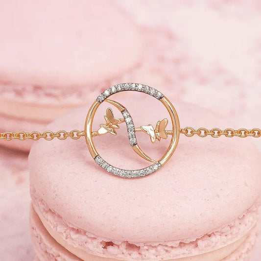 Twin Butterflies Gold Bracelet
