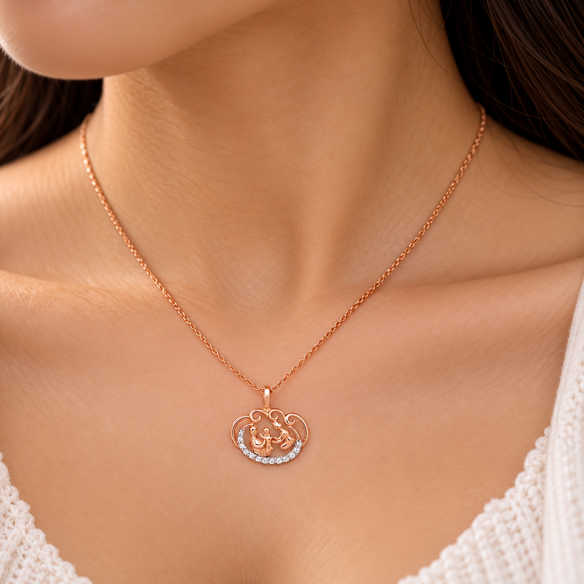 Family Times Forever Gold Chain and Pendant