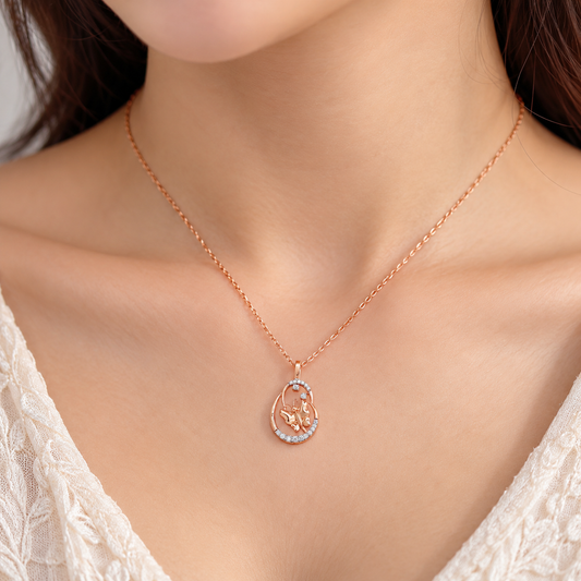 Butterfly Gold Chain and Pendant