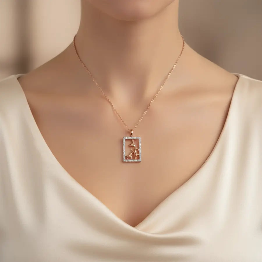 Dog Lover Gold Chain and Pendant