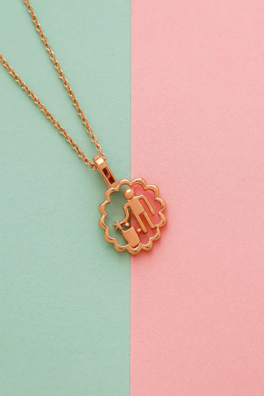 Everyday Hero Help Gold Chain and Pendant