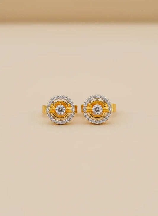 Radiant Sunburst Gold Earrings