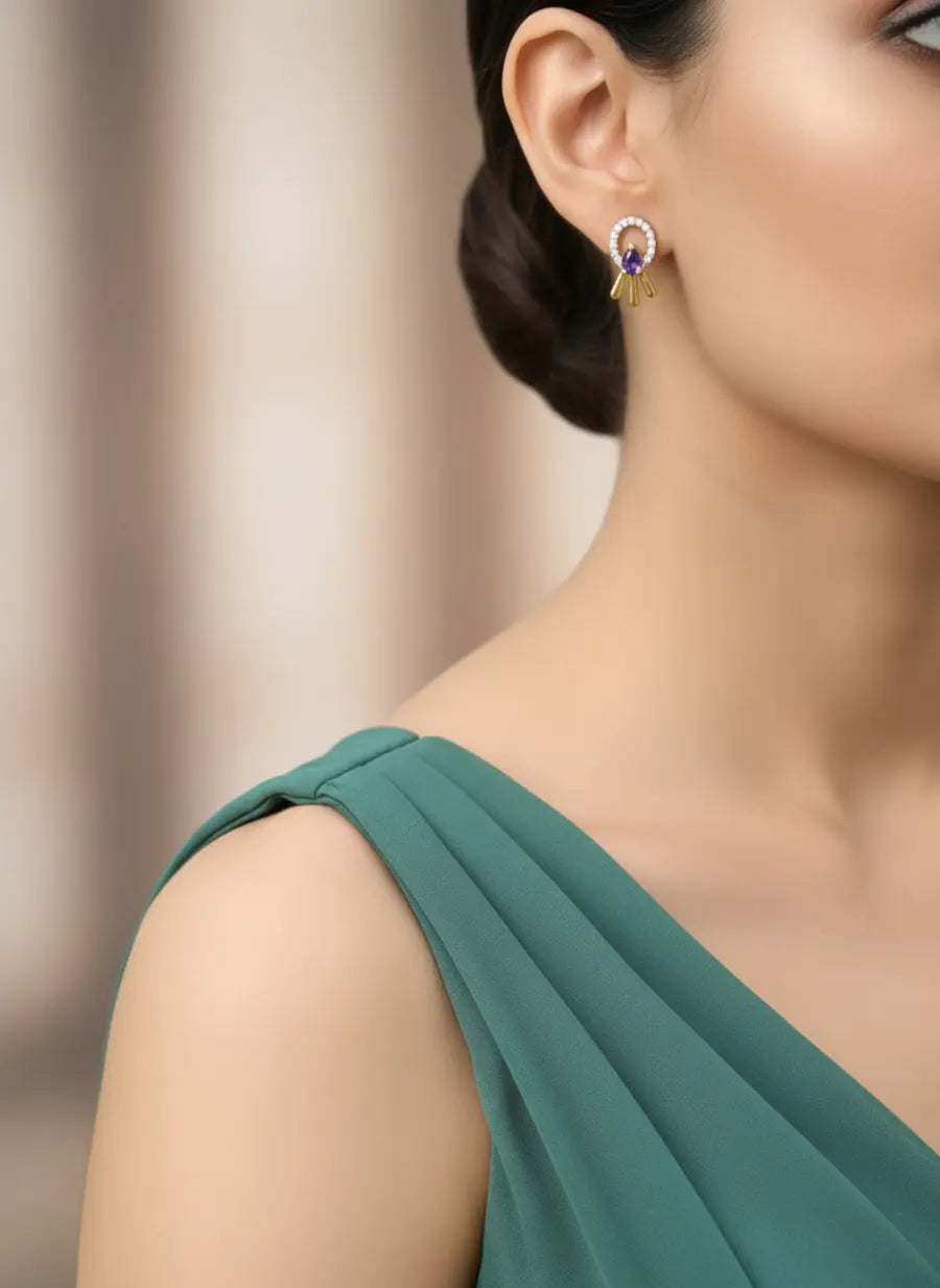 Sunrise Bloom Gold Earrings