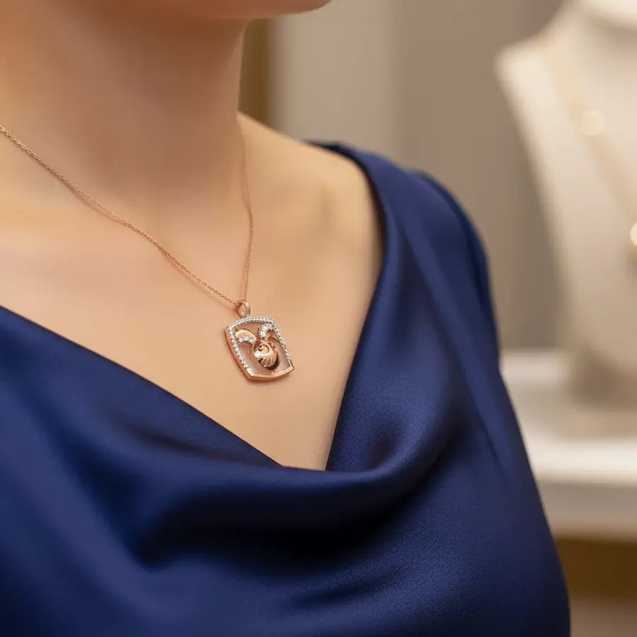 Chirpy Bunny Charm Gold Pendant