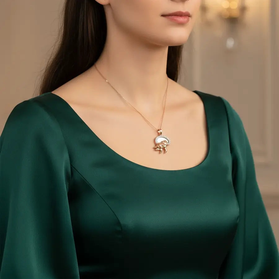 Turtle Glide Joy Gold Pendant