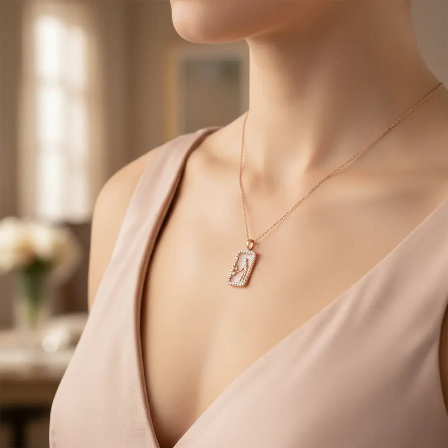 Washing Hands Care Gold Pendant