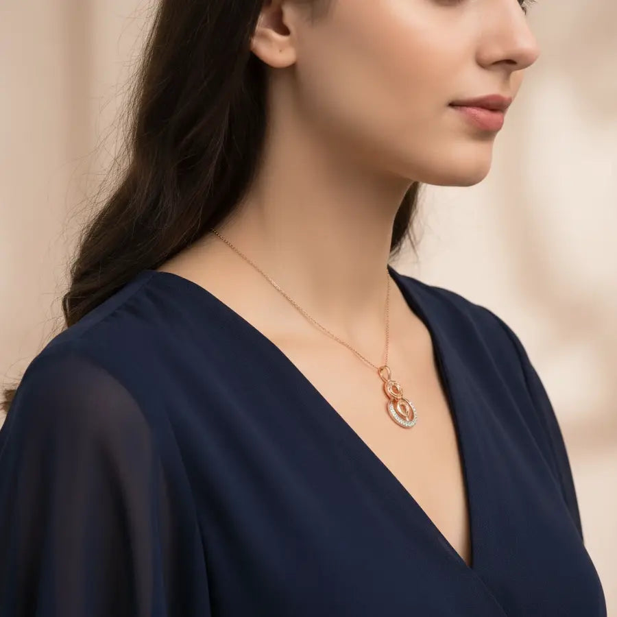 Spiraled Blossom Gold Pendant