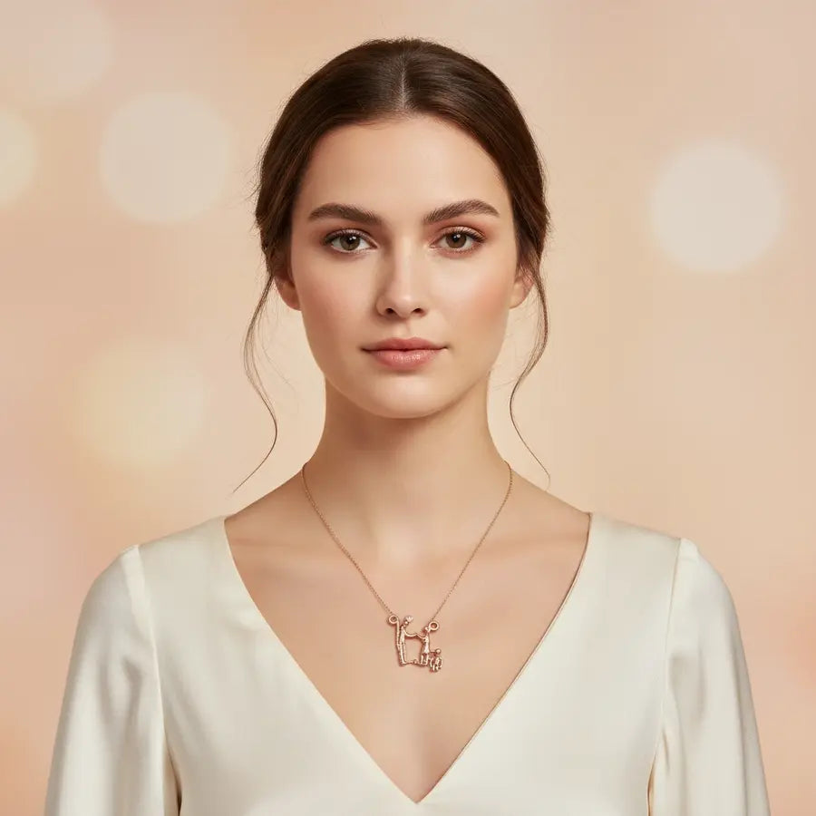 Family Love Gold Pendant