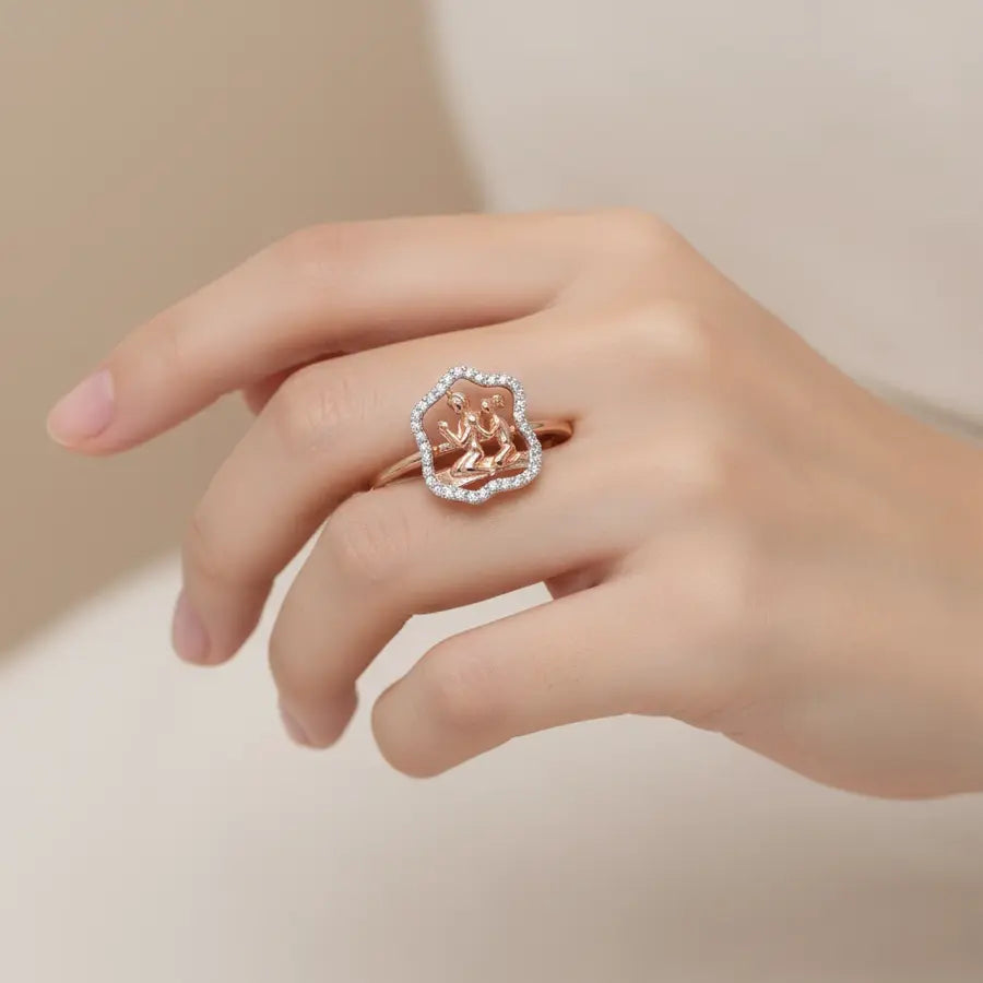 Prayer Duo Gold Ring