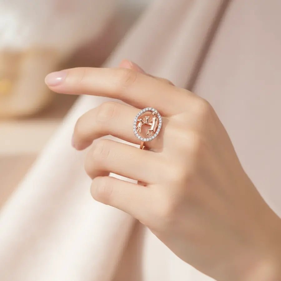 Flowers From Kid Gold Ring