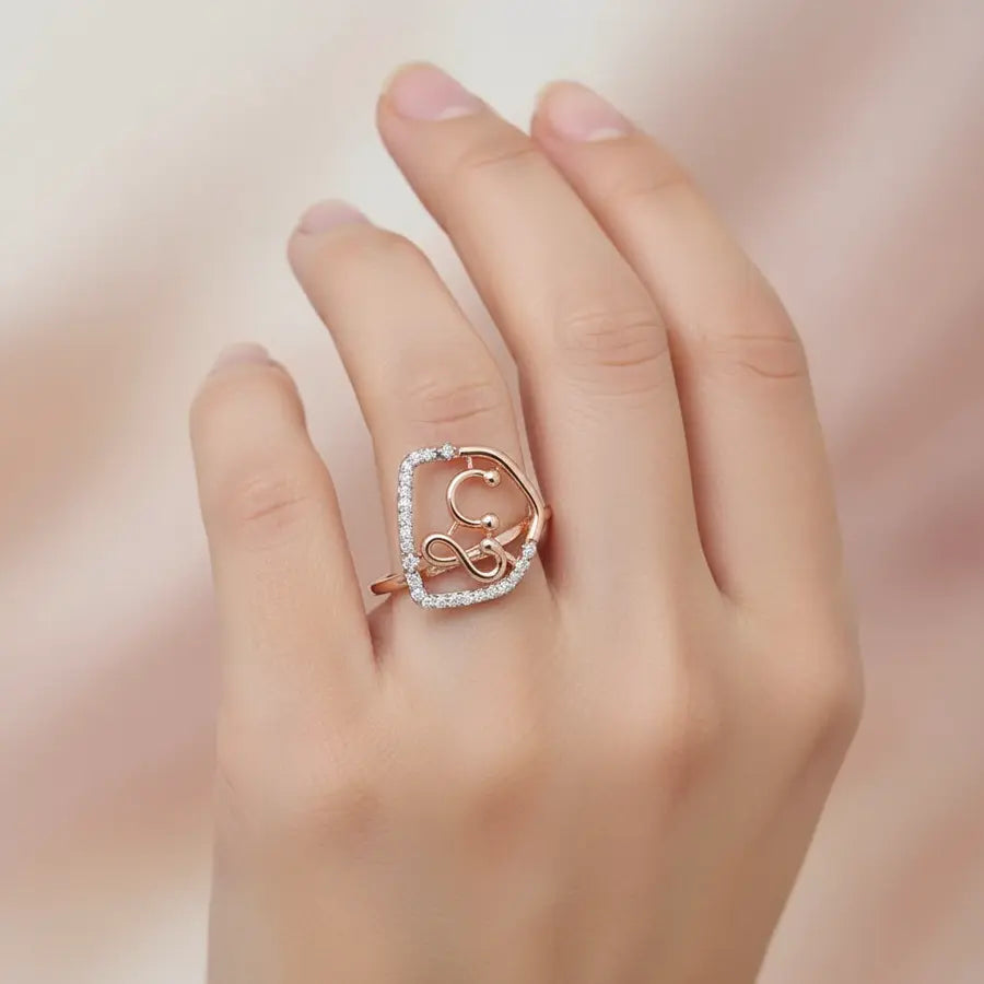 Music Eternal Love Gold Ring