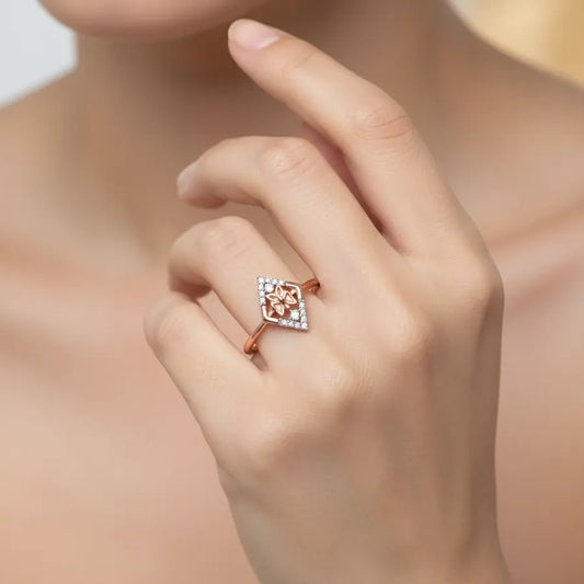 Butterfly Diamond Gold Ring