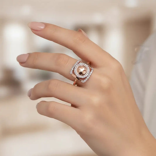 Surprised Emoji Gold Ring