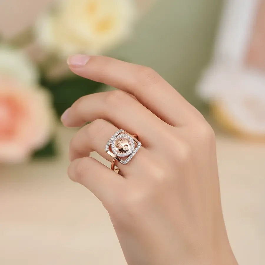 Surprised Emoji Gold Ring
