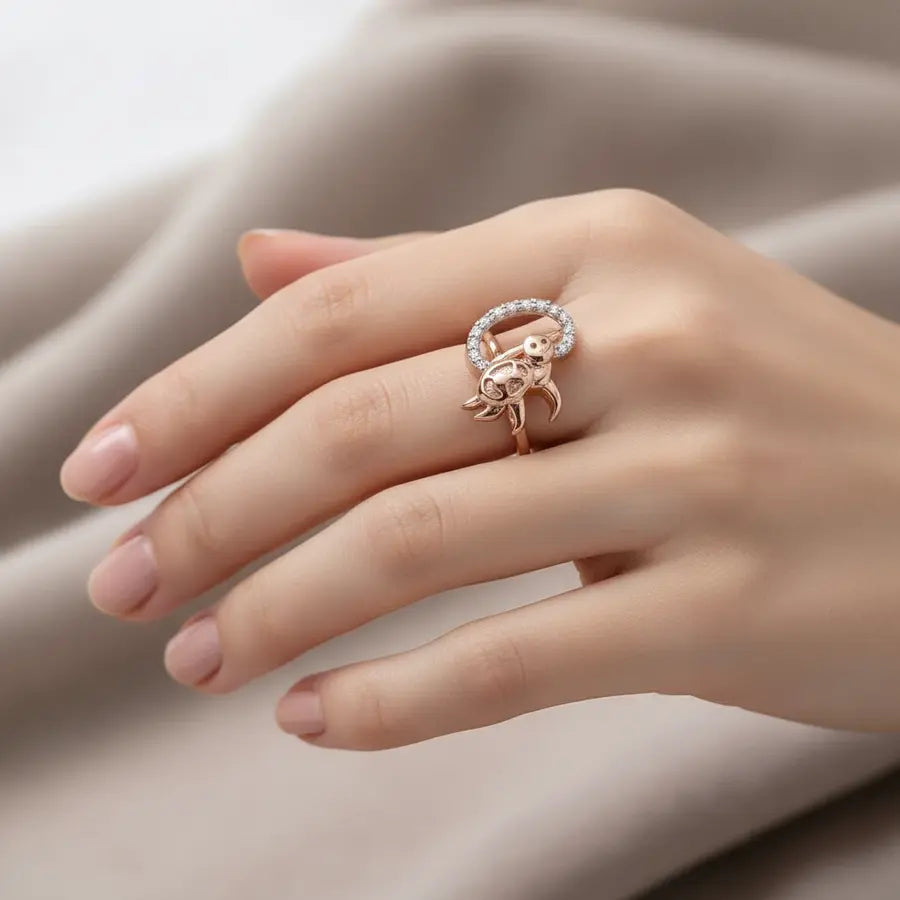Turtle Curve Gold Ring