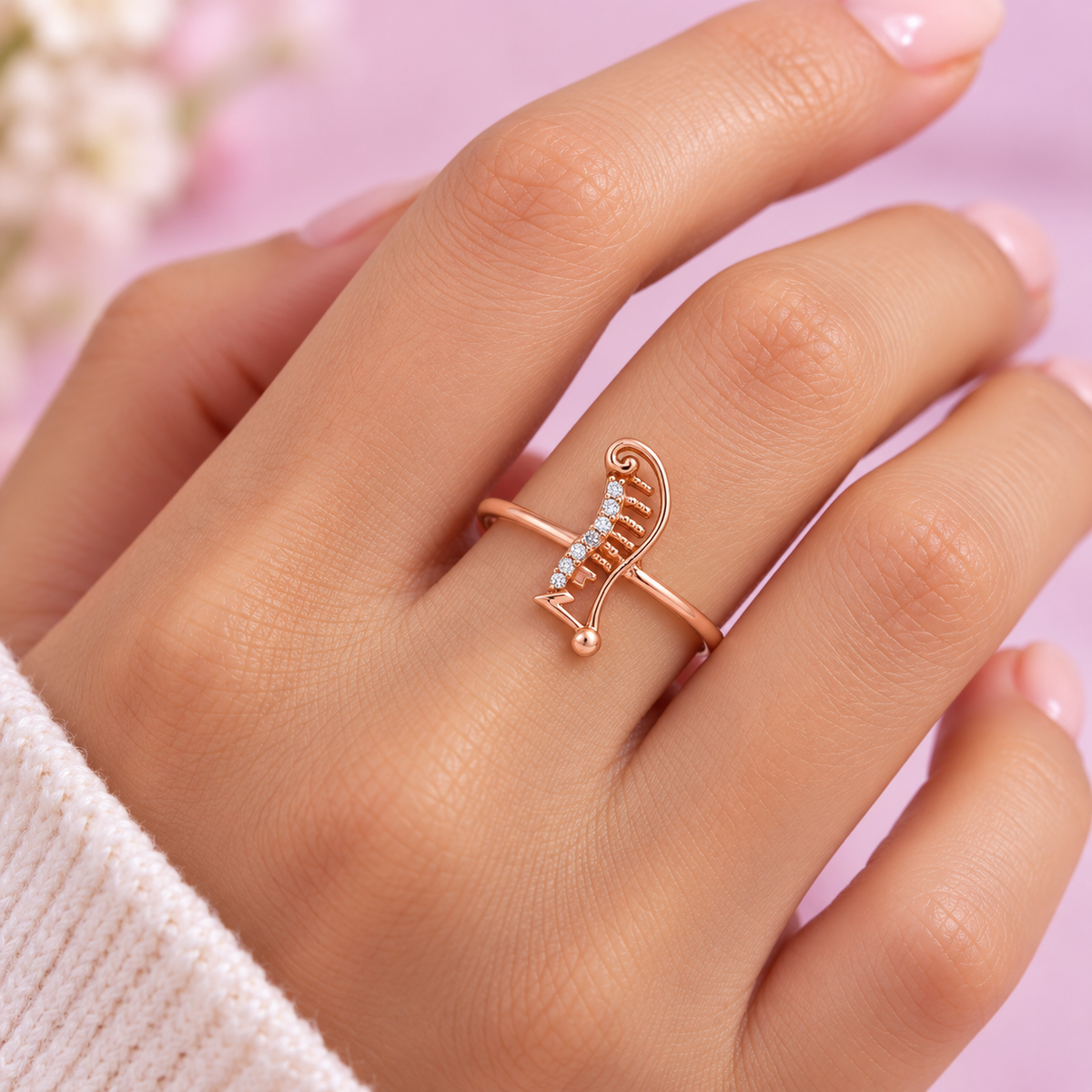 Musical Note Gold Ring