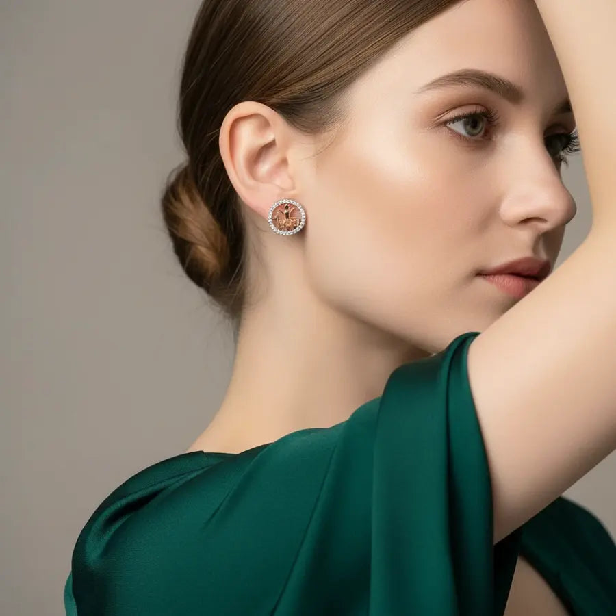 Wake-Up Pose Gold Earrings