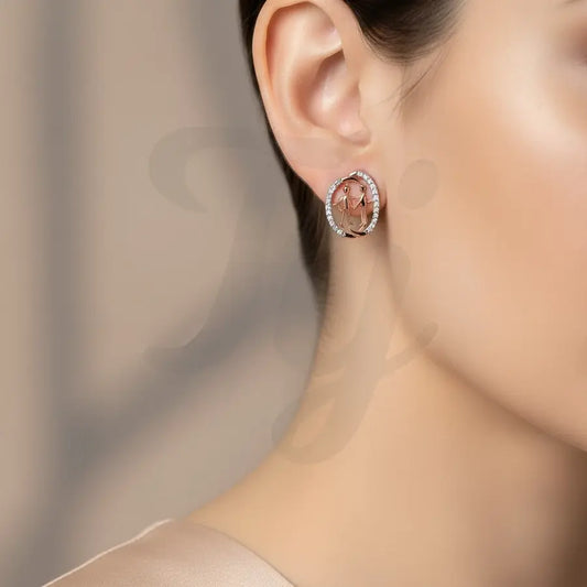 Handshake Duo Gold Earrings