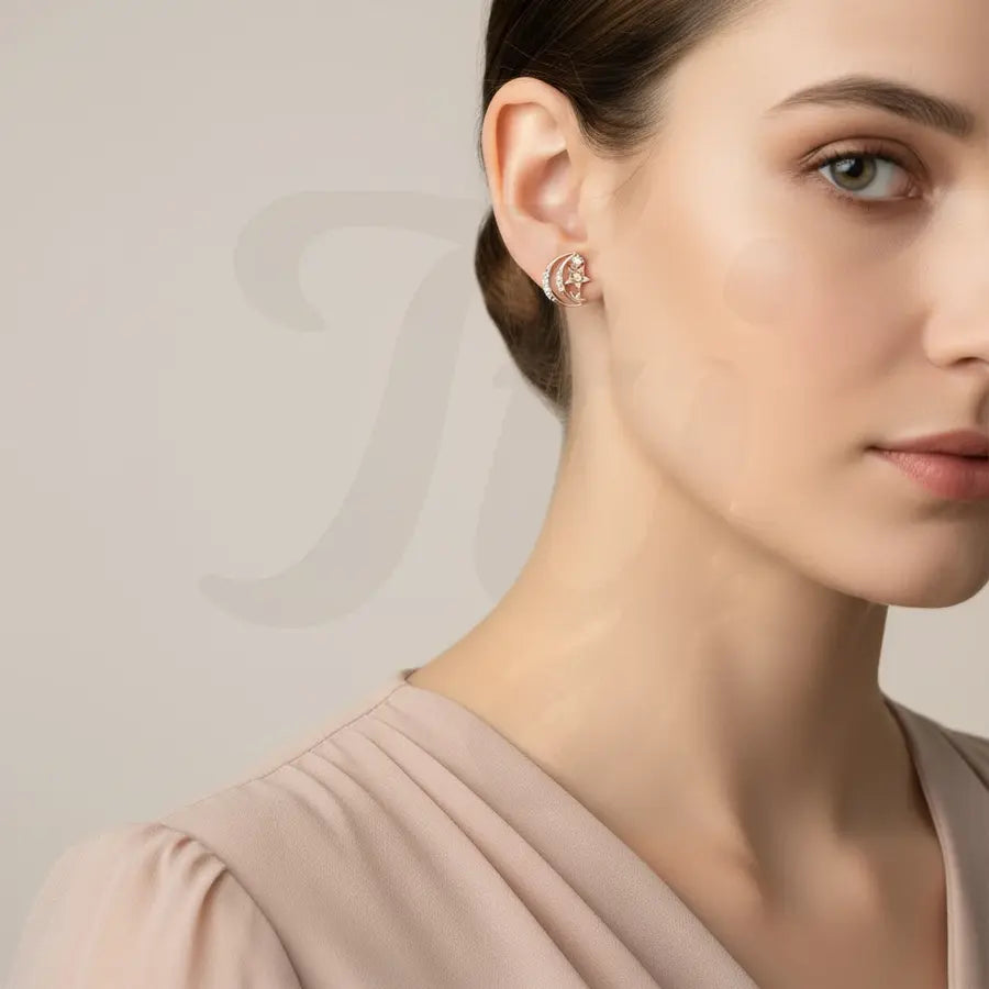 Stars & Moon Gold Earrings