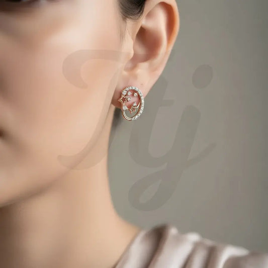 Stars & Stones Gold Earrings