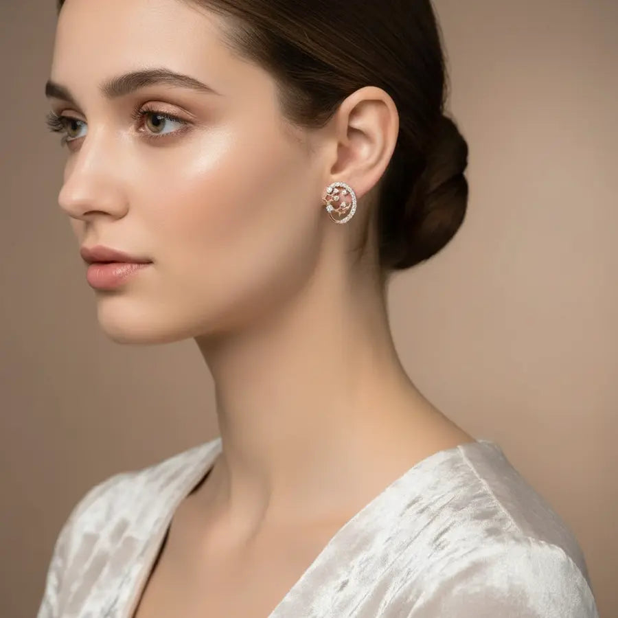 Stars & Stones Gold Earrings