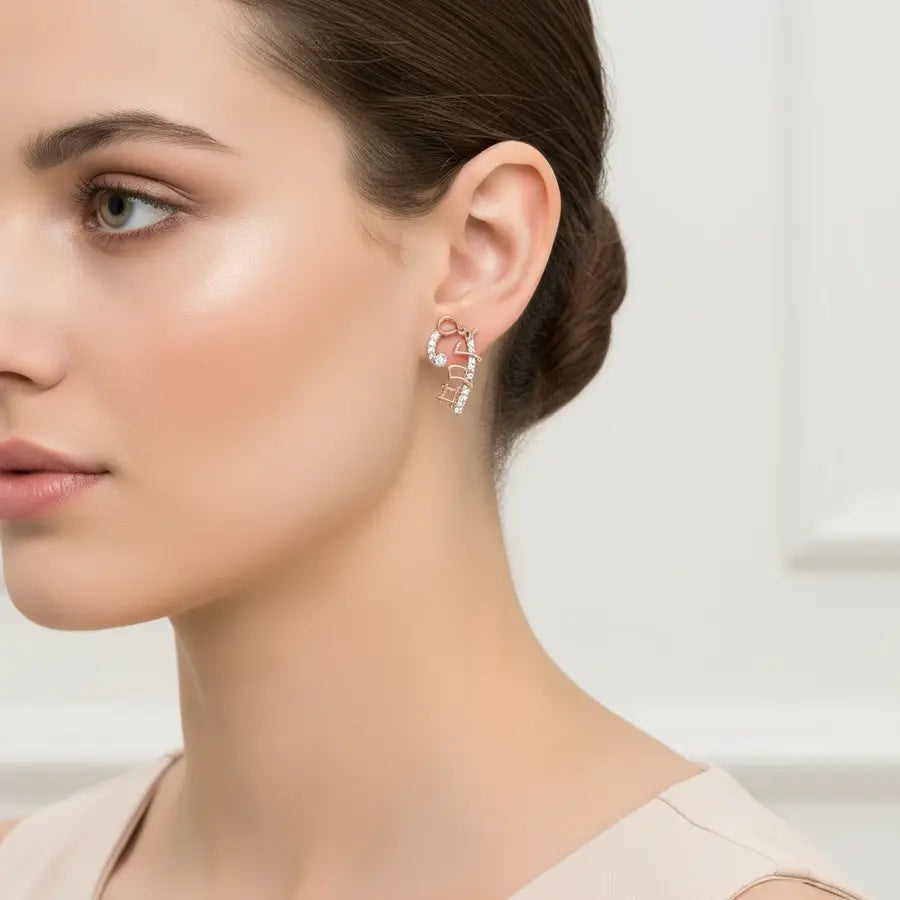 Music Love Gold Earrings