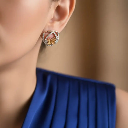 Butterfly Love Gold Earrings
