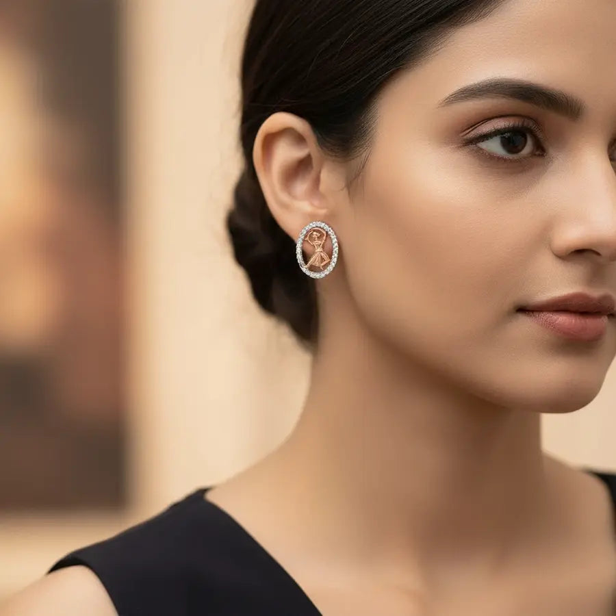 Classical Dance Gold Earrings